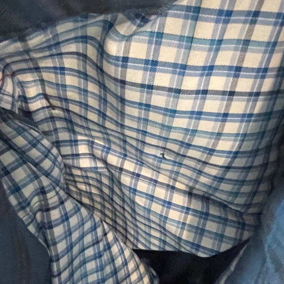 Adam Fashion Men's Windowpane Plaid Double Breasted 6Button Blue Suit 44L/38 NEW - Picture 9 of 11